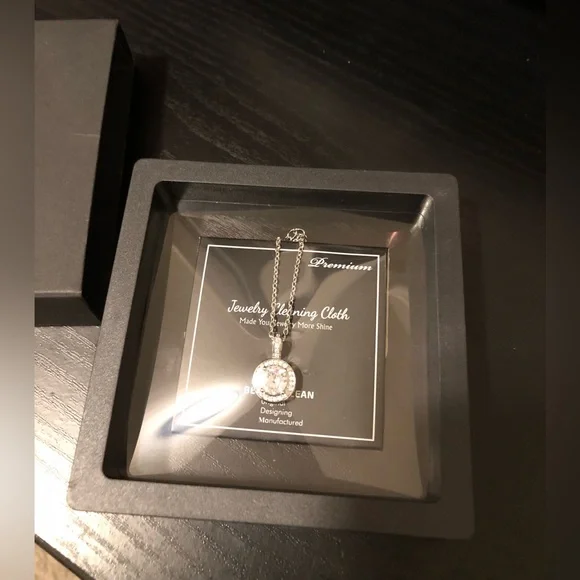 1 Carat Moissanite Diamond Sterling Silver Pendant Necklace - Picture 4 of 4